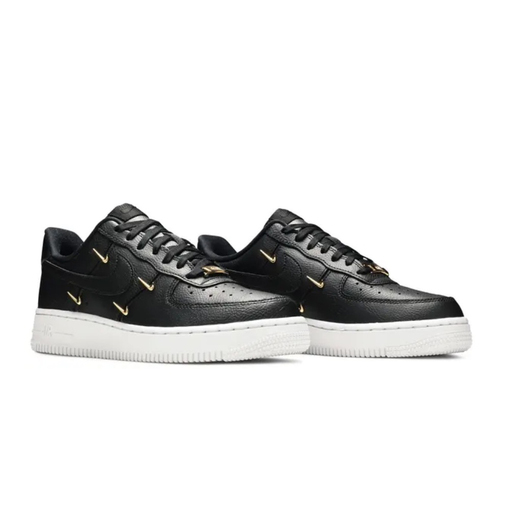 RARE Nike Wmns Air Force 1 '07 LX 'Sisterhood - Black Metallic Gold Size 7.5